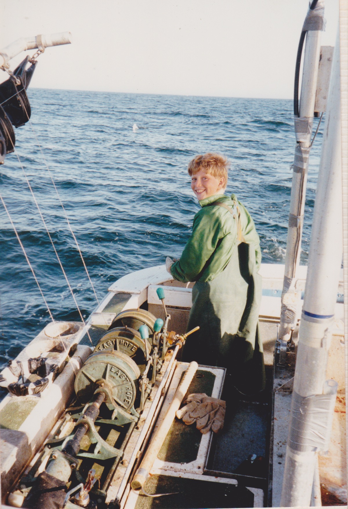 Joel qc92 Joel at the rear of the boat