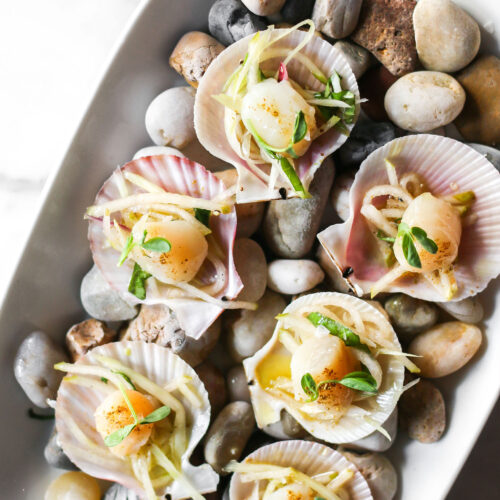 Prepared scallop platter